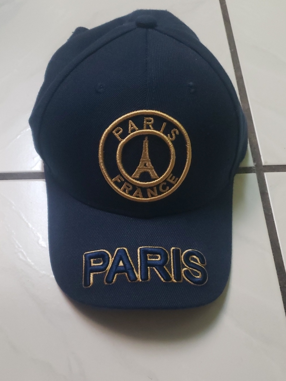 Brand new Navy blue "Paris" embroidered baseball cap
